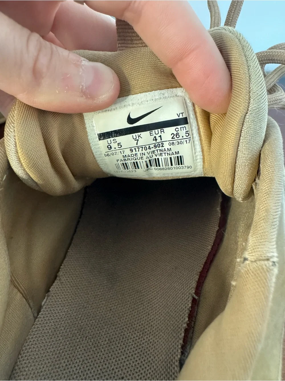Nike Air Max 97 Ultra '17 Metallic Bronze Sneakers Women’s Size 9.5